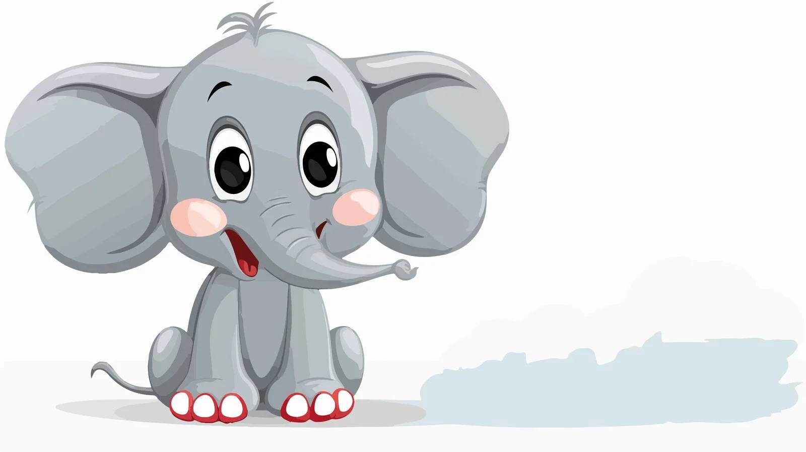 Charming Elephant Speech Bubble Illustration — free download from Dotvec