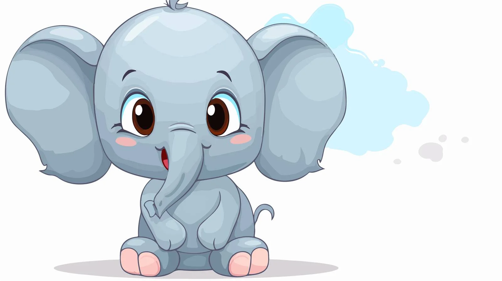 Adorable Elephant Speech Bubble Vector Illustration — free download from Dotvec