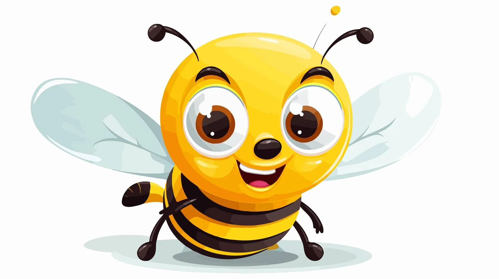 Adorable Bee Flying on Dotted Line — free download from Dotvec