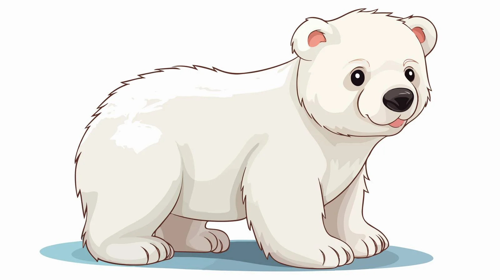 Cute Polar Bear Vector Illustration — free download from Dotvec