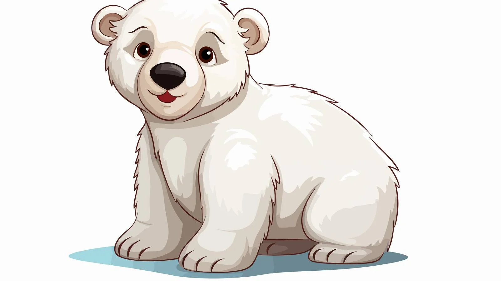 Cute Polar Bear Cartoon Vector Illustration — free download from Dotvec