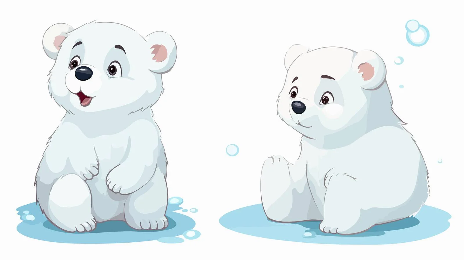 Adorable Polar Bear Cub Thought Bubble — free download from Dotvec