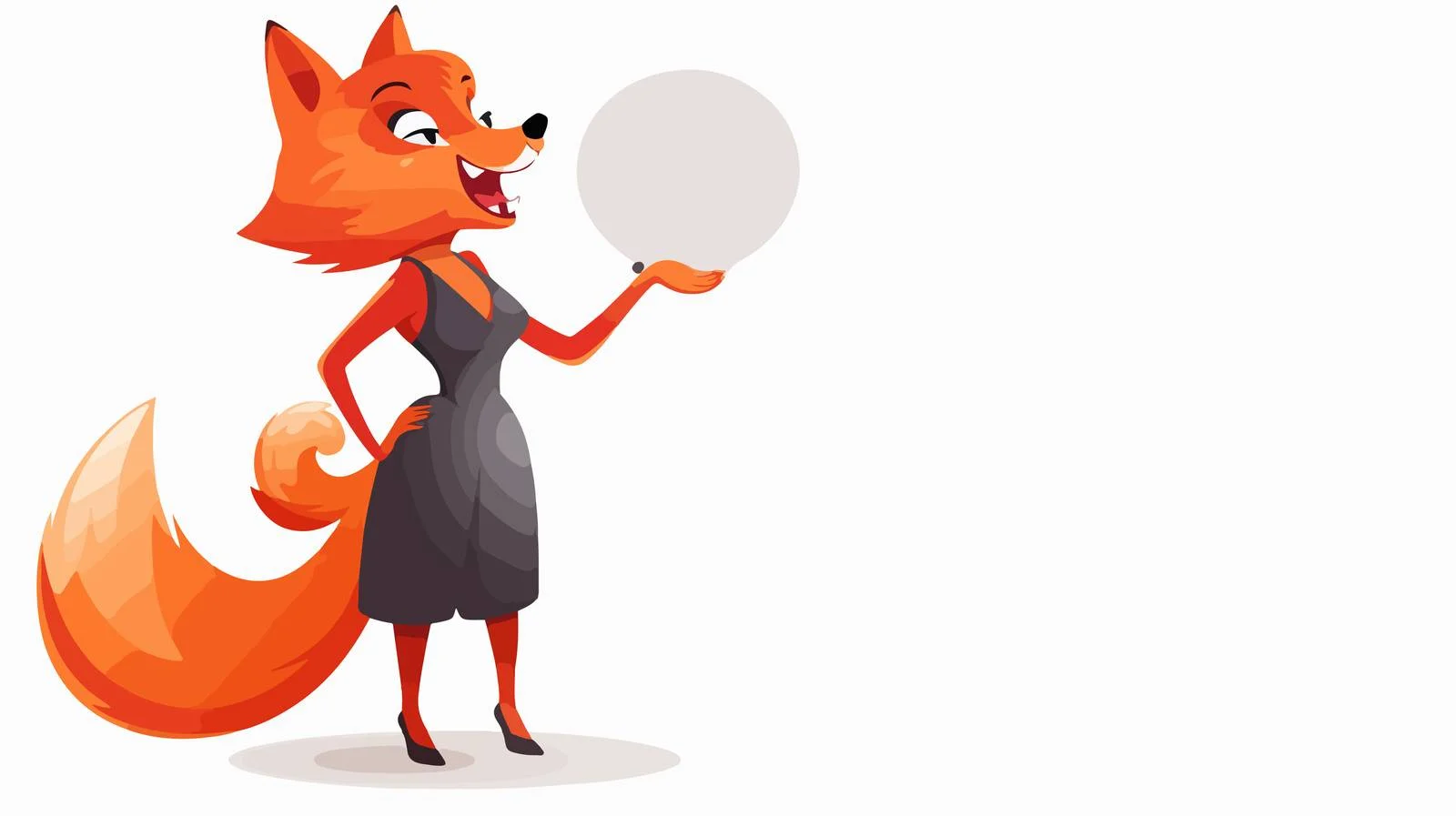 Whimsical Fox Woman Dancing Illustration — free download from Dotvec