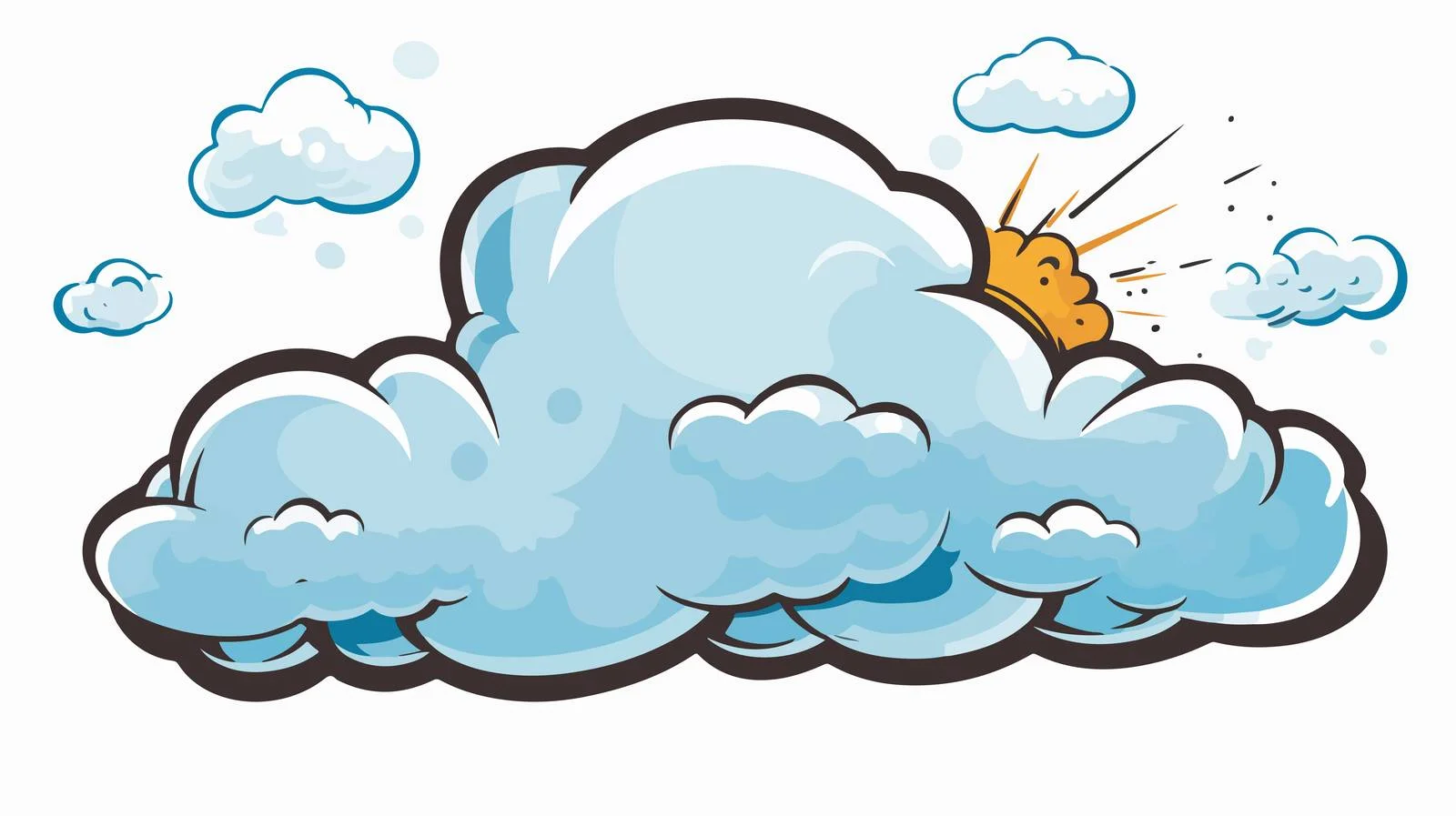 Cartoon Decorative Cloud Thought Bubble Symbol — free download from Dotvec