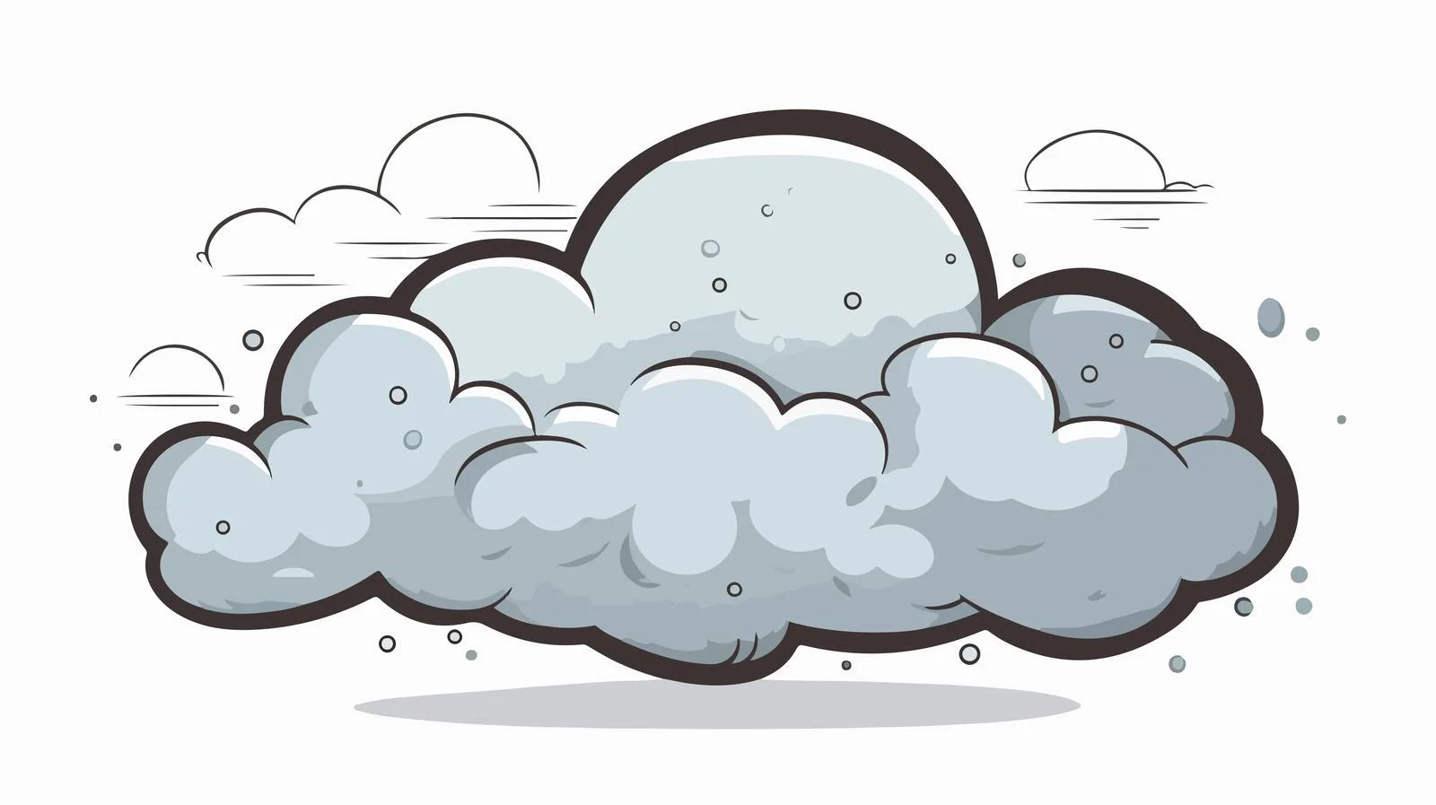Cartoon Cloud Thought Bubble Symbol — free download from Dotvec