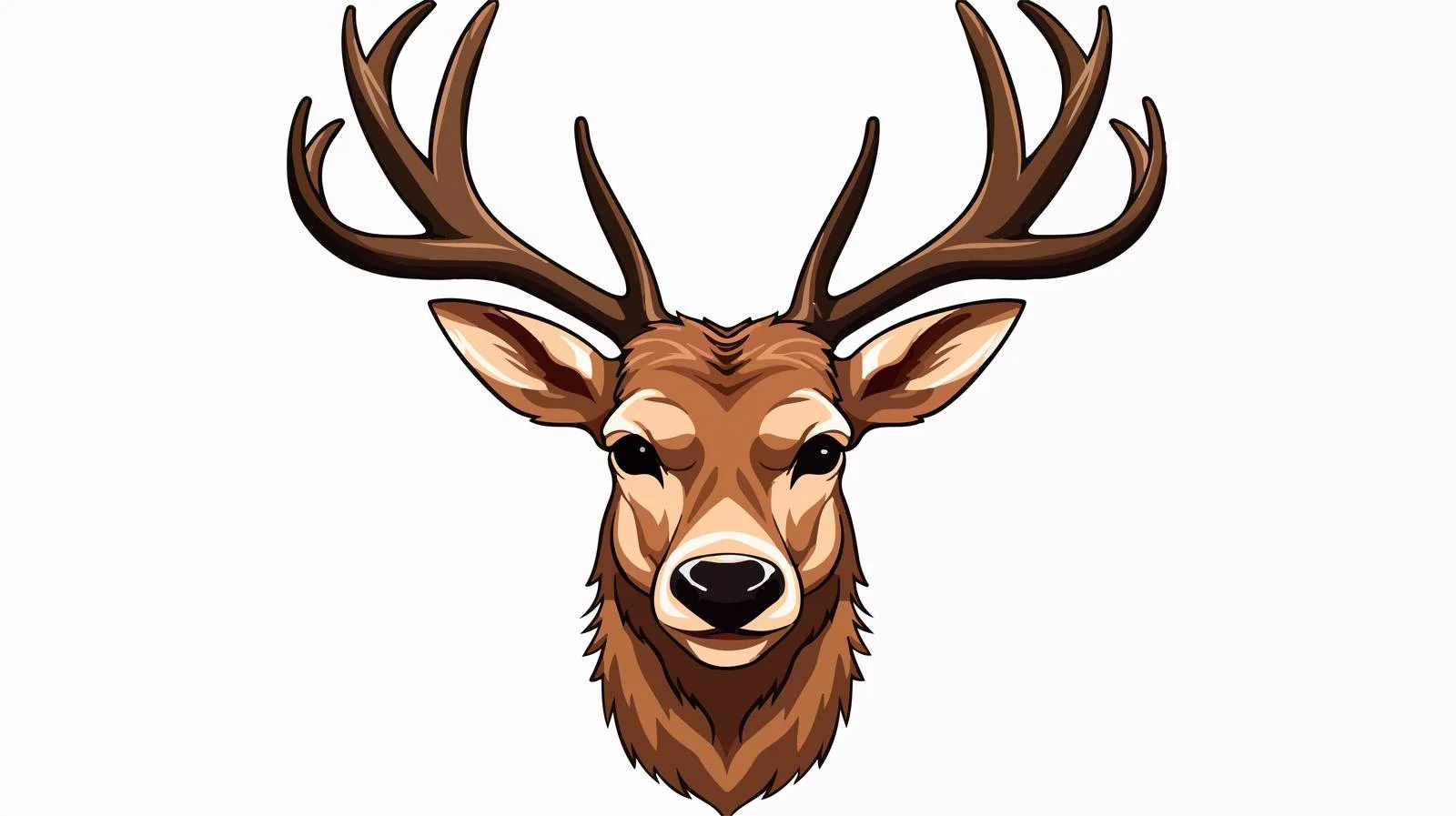Cartoon Deer Head Vector Illustration — free download from Dotvec