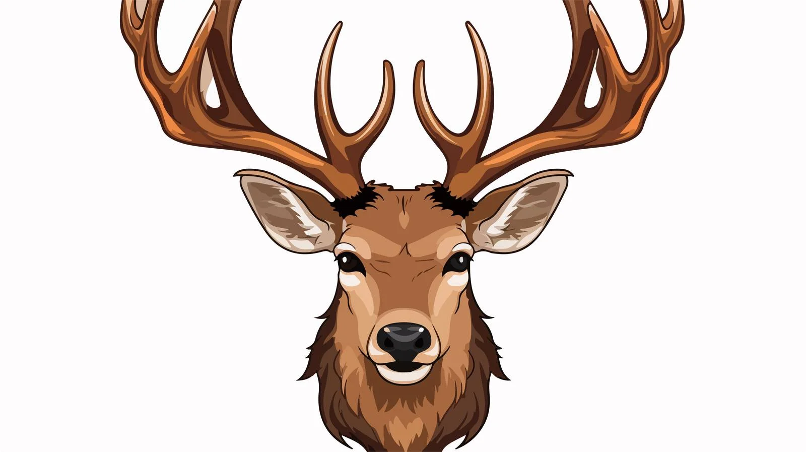 Cartoon Deer Head Vector Illustration — free download from Dotvec