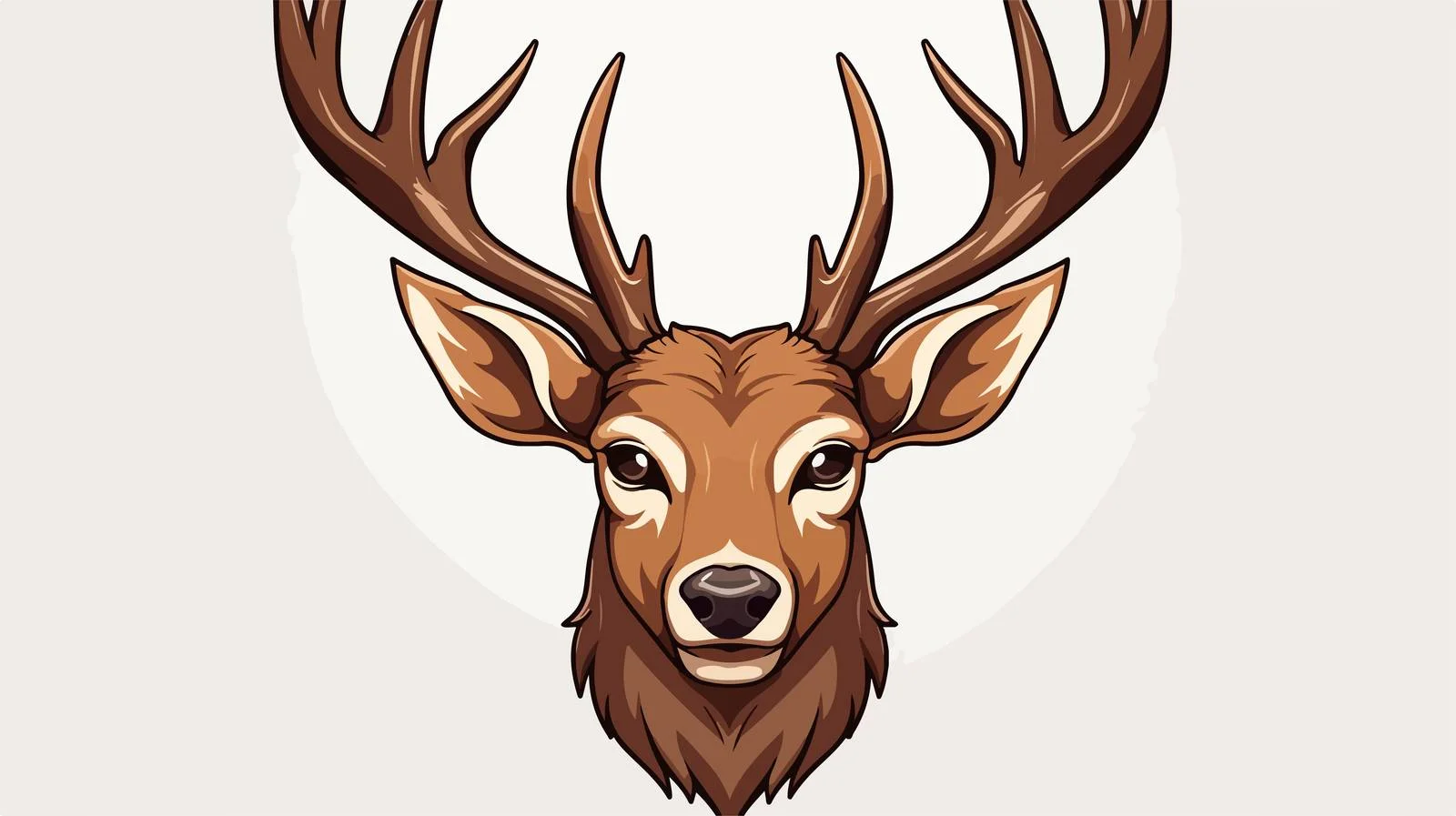 Cartoon Deer Head Vector Illustration — free download from Dotvec