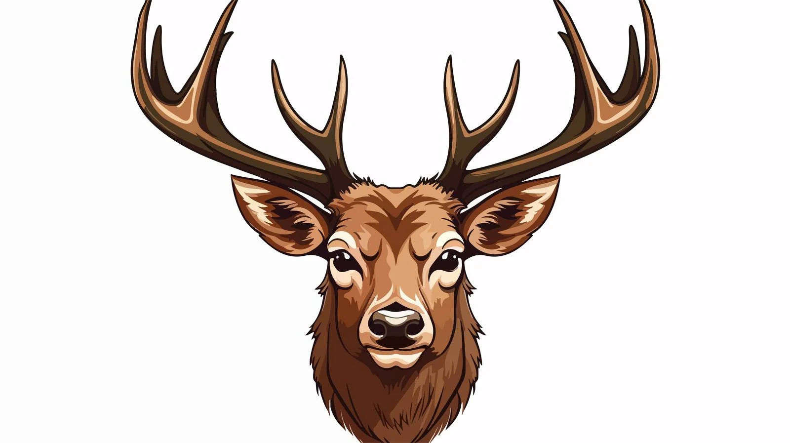 Cartoon Deer Head Vector Illustration — free download from Dotvec