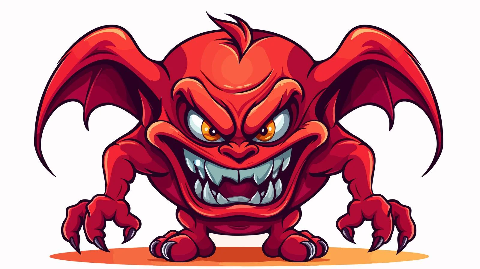 Cartoon Demon Vector Illustration — free download from Dotvec
