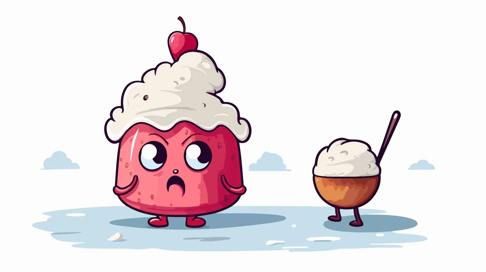 Whimsical Dessert Thought Bubble Illustration — free download from Dotvec