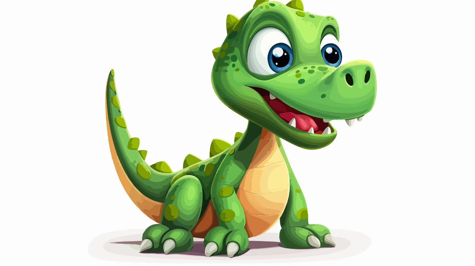 Cute Cartoon Dinosaur Illustration — free download from Dotvec