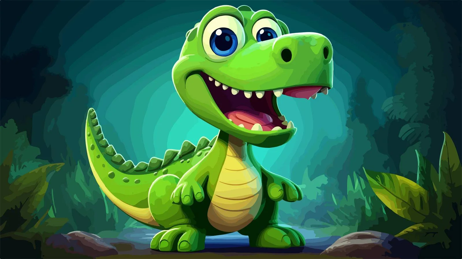 Cartoon Dinosaur Illustration — free download from Dotvec