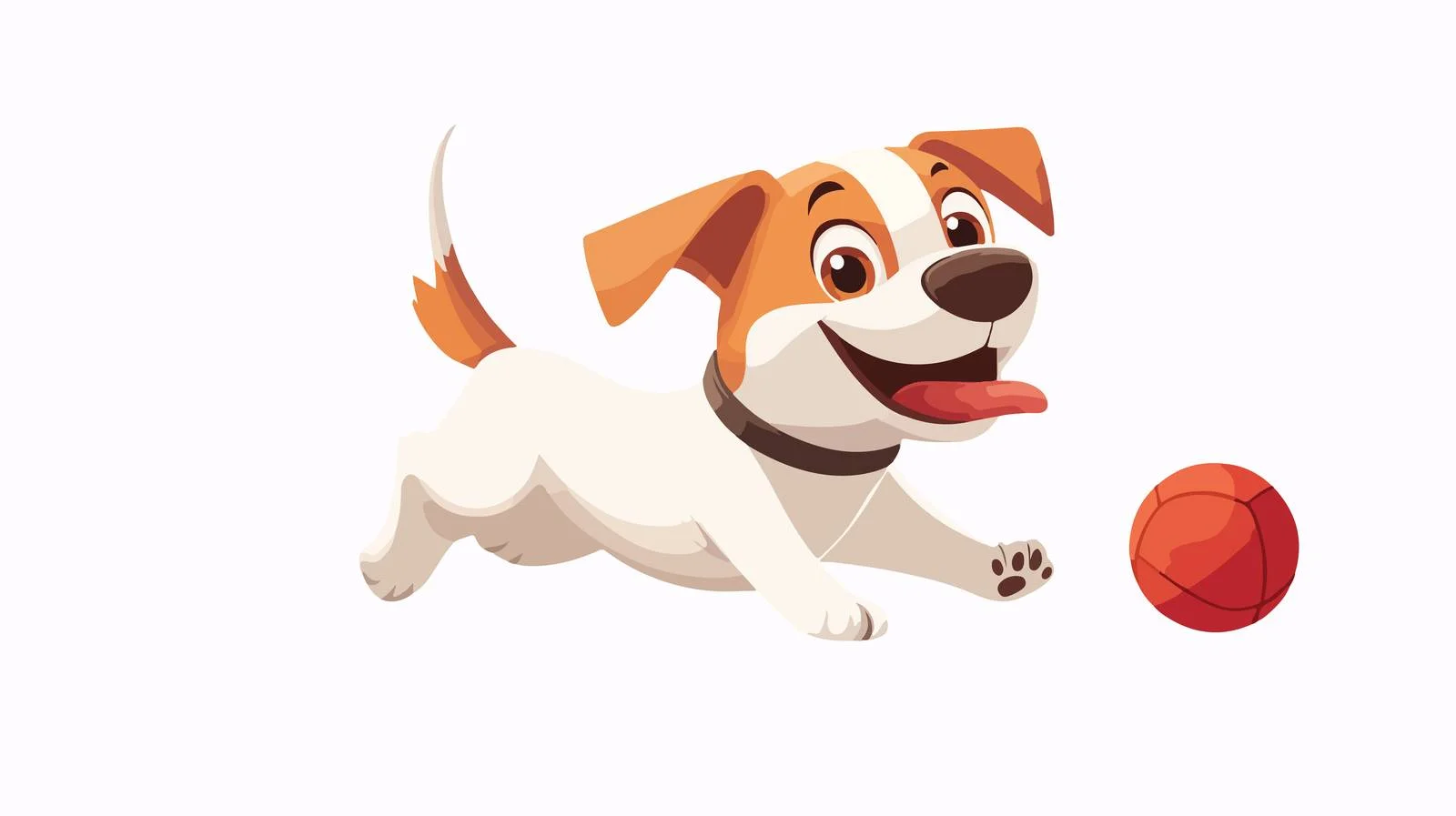 Cartoon Dog Playing Ball Vector Illustration — free download from Dotvec