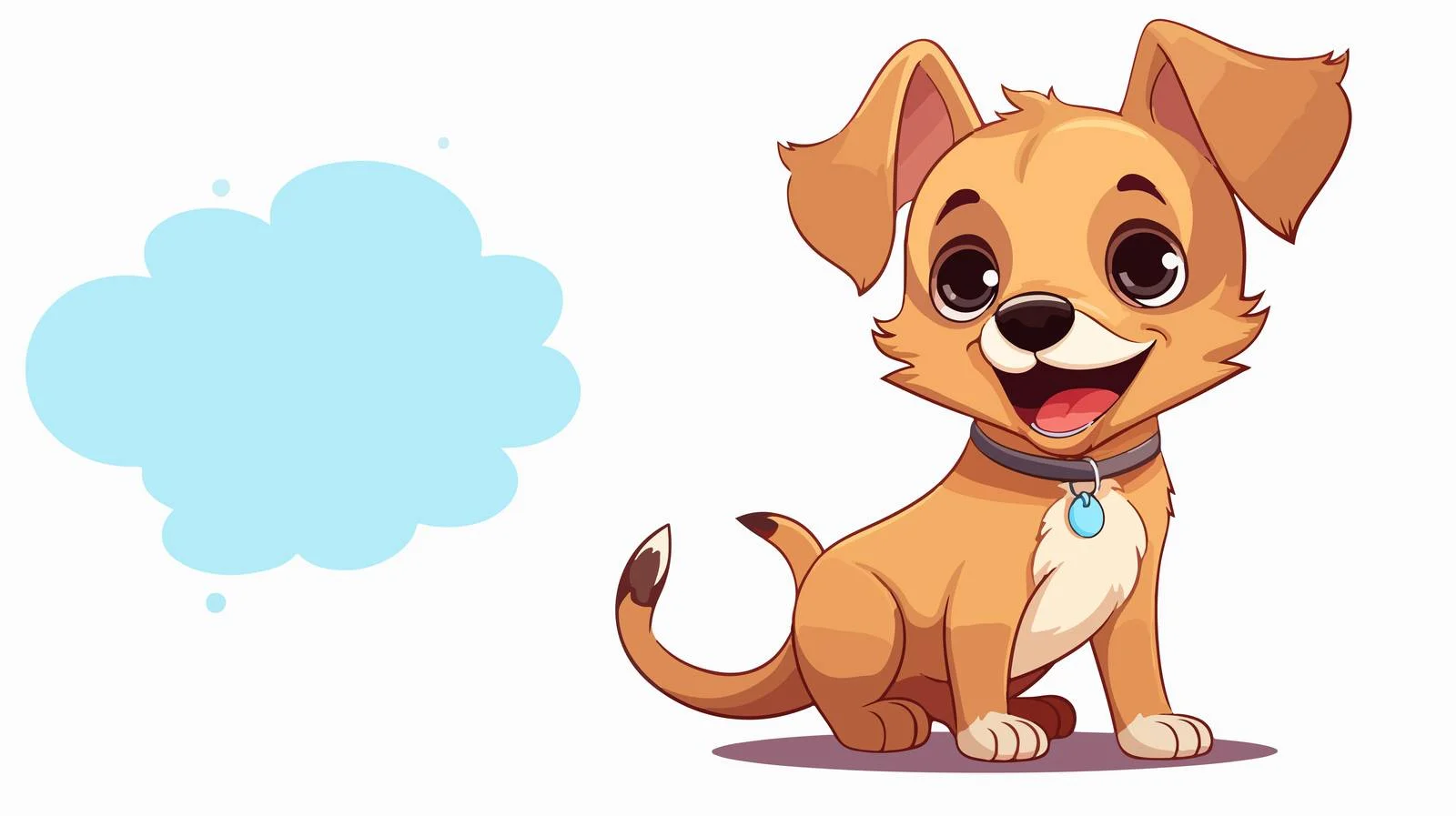 Cartoon Dog Speech Bubble Illustration — free download from Dotvec