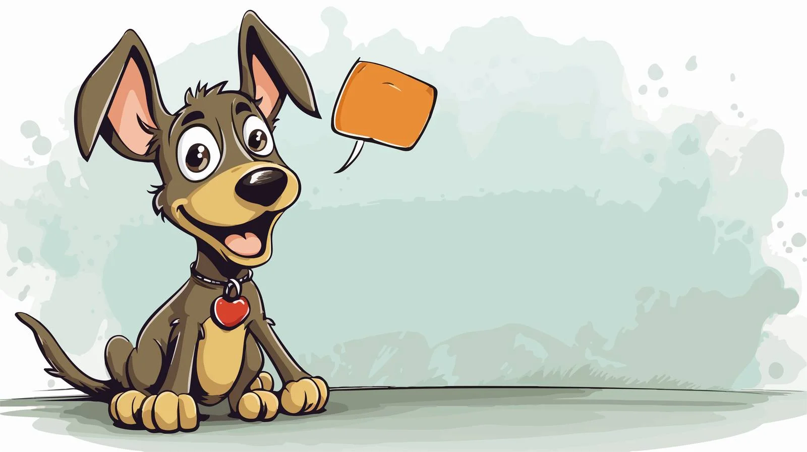 Expressive Cartoon Dog with Speech Bubble — free download from Dotvec