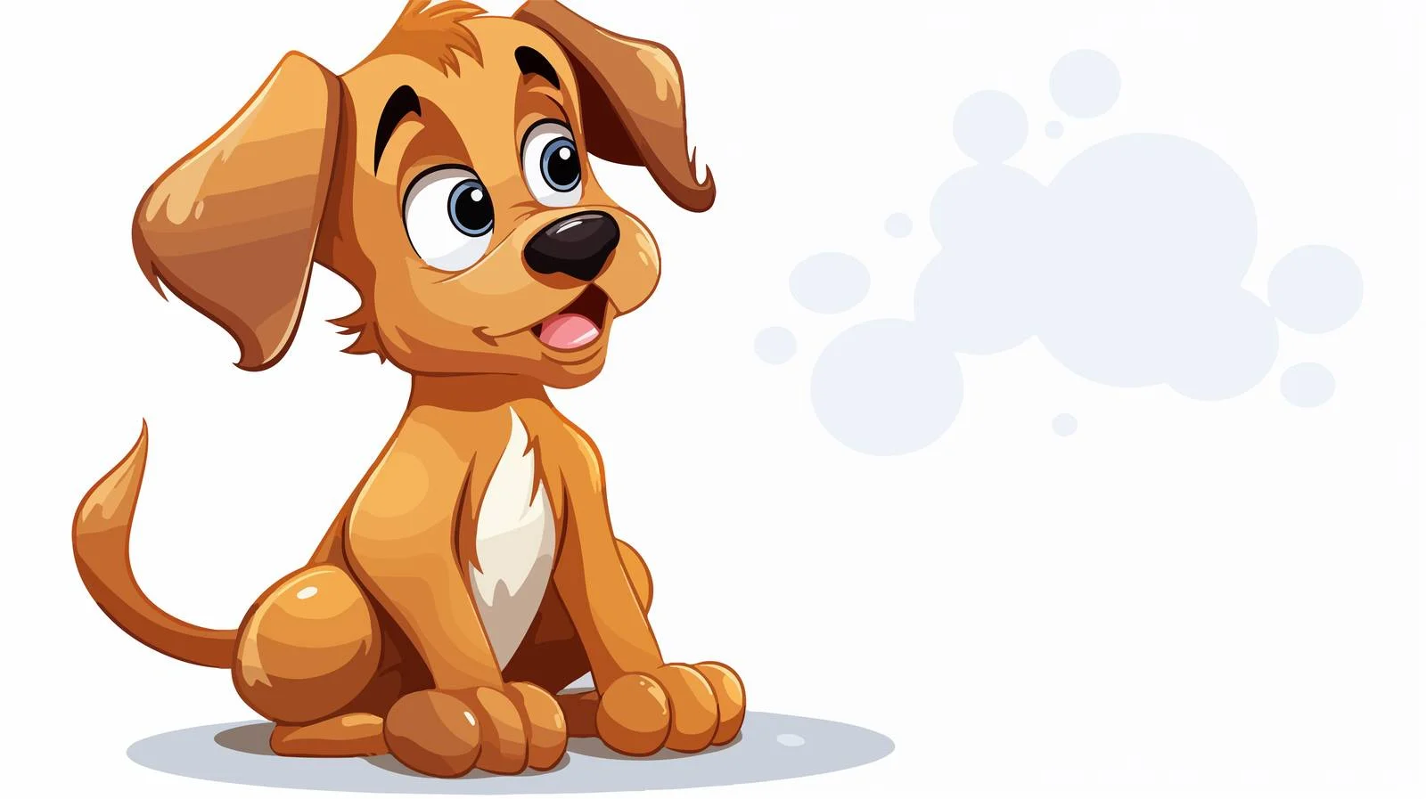 Cartoon Dog Thought Bubble Vector Illustration — free download from Dotvec