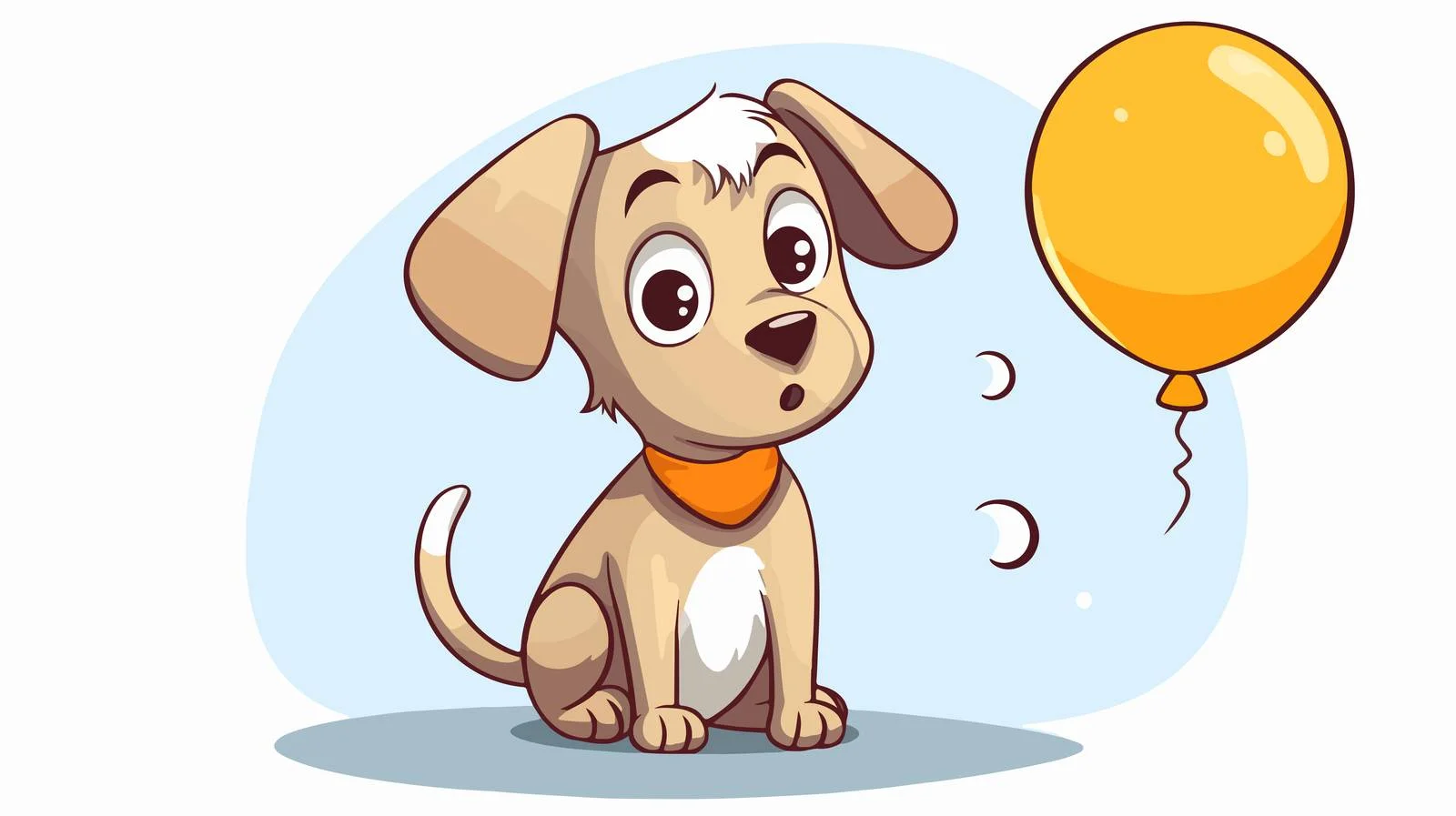 Cartoon Dog with Thought Bubble — free download from Dotvec
