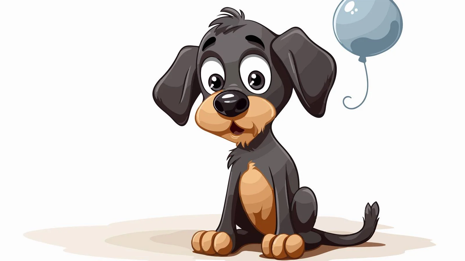 Cute Cartoon Dog with Thought Bubble — free download from Dotvec