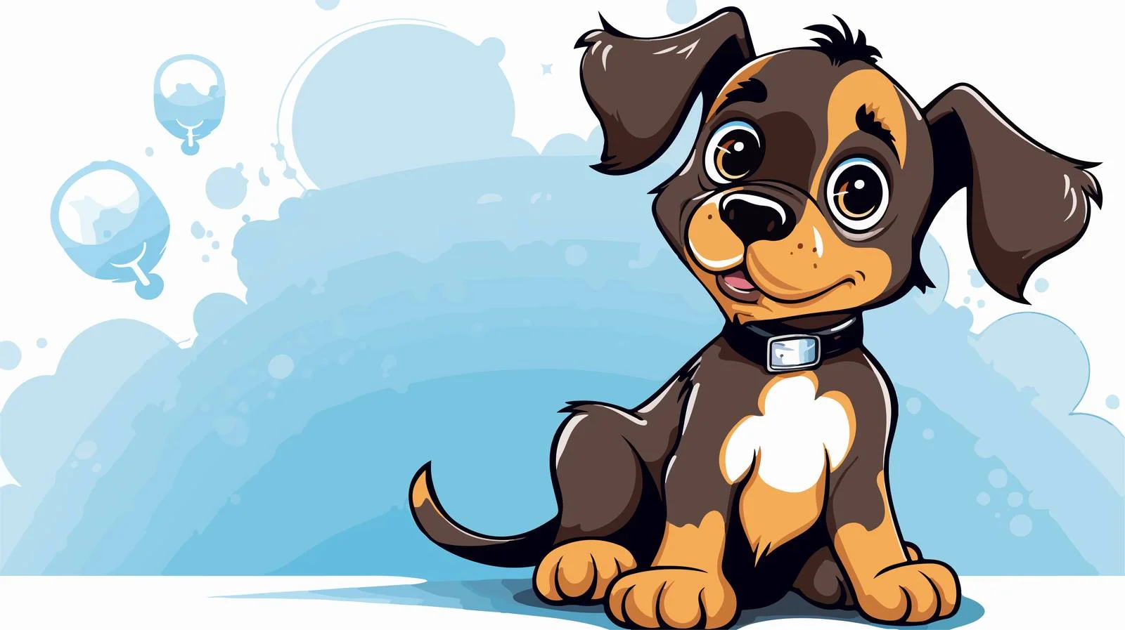 Cartoon Dog with Thought Bubble Illustration — free download from Dotvec