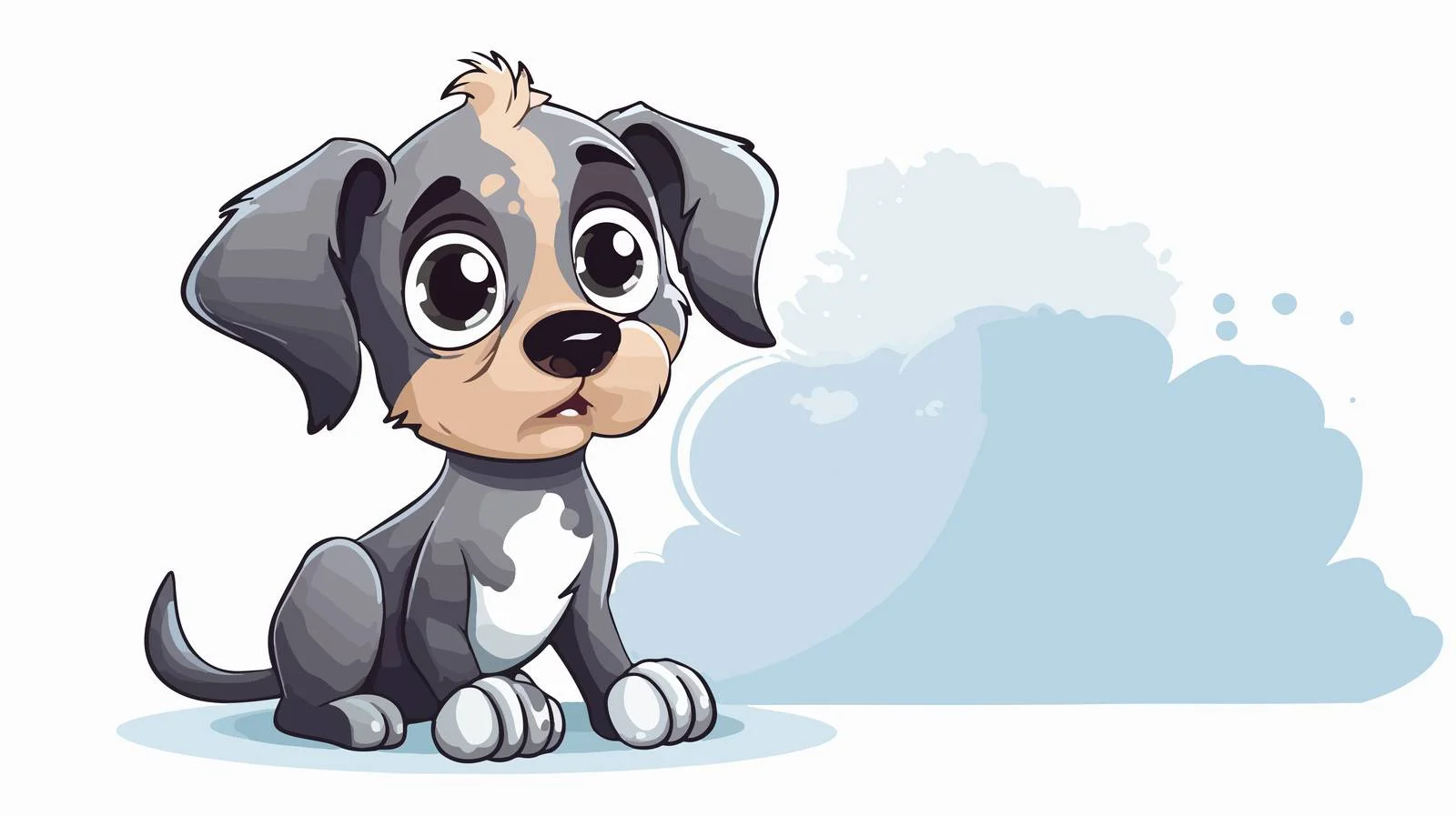 Retro Cartoon Dog with Thought Bubble — free download from Dotvec