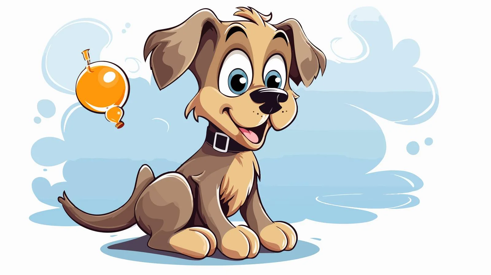 Retro Cartoon Dog with Thought Bubble — free download from Dotvec
