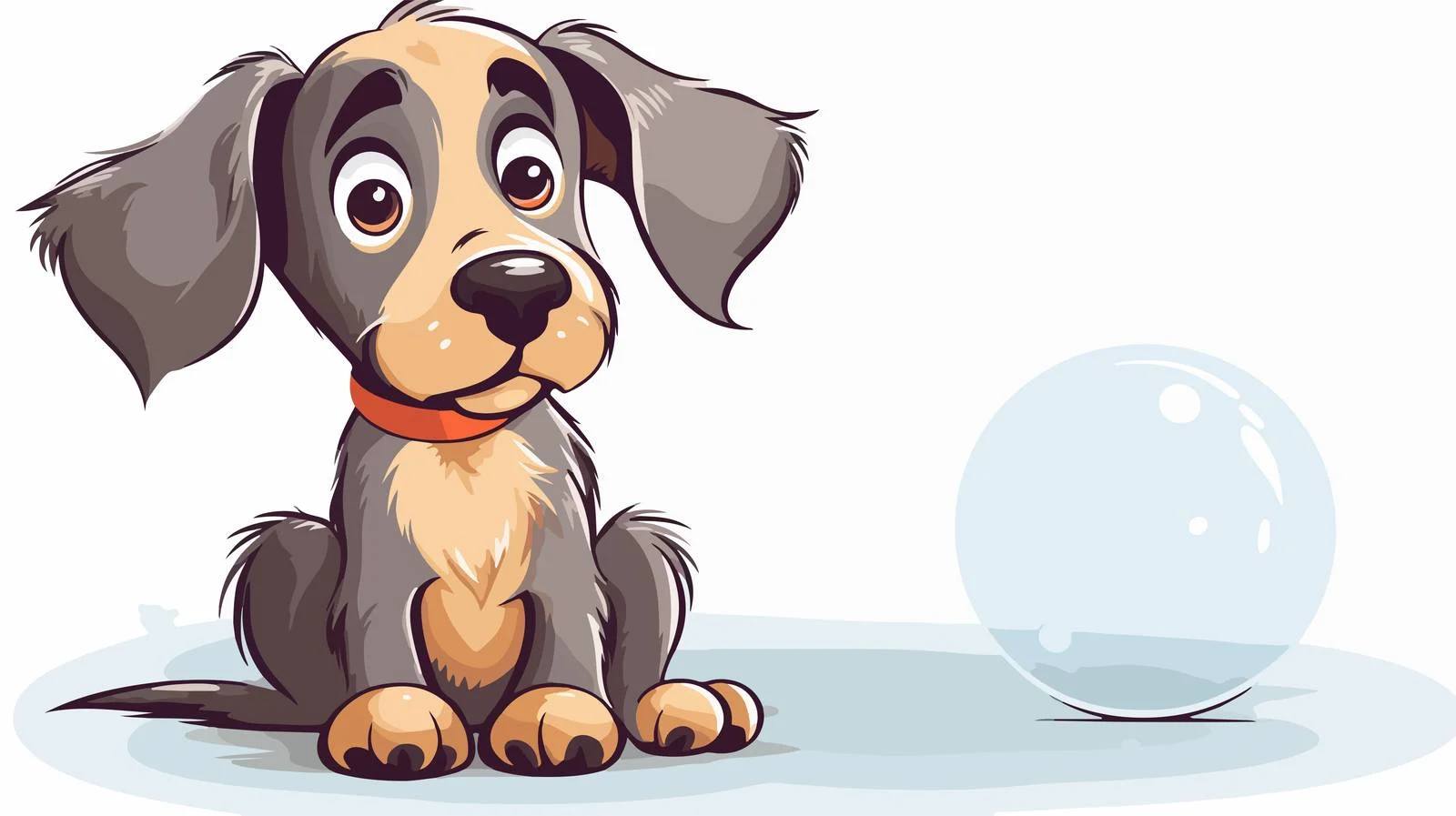 Retro Cartoon Dog with Thought Bubble — free download from Dotvec