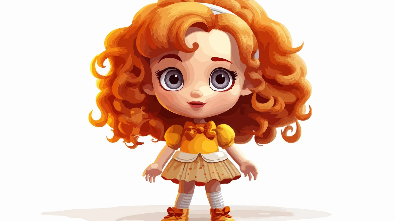 Cartoon Doll Vector Illustration — free download from Dotvec