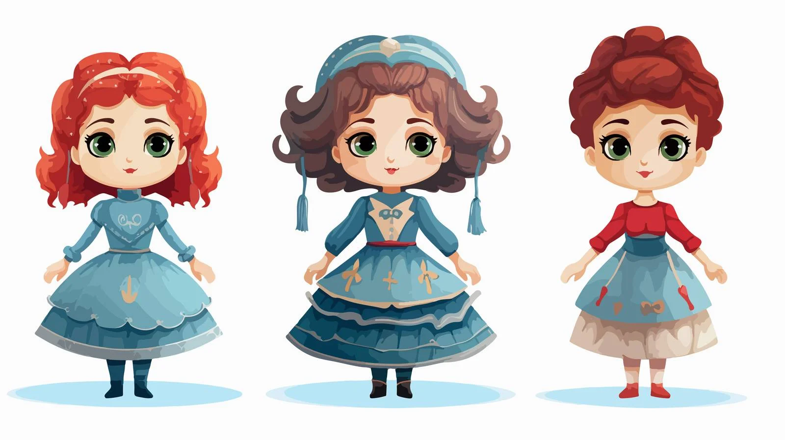 Cartoon Doll Vector Stock Illustration — free download from Dotvec