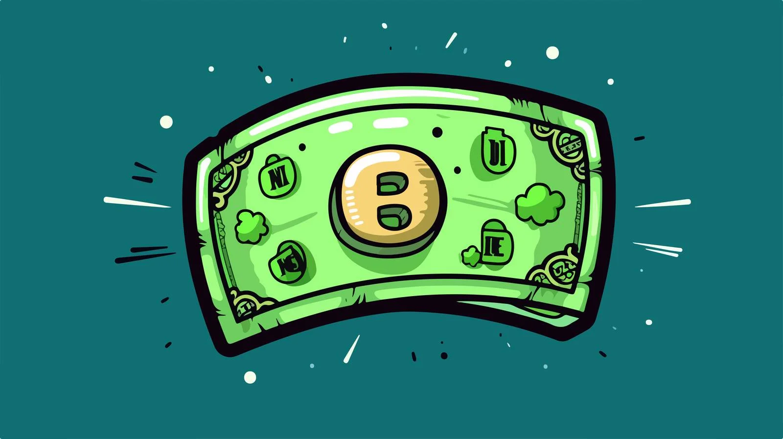 Cartoon Dollar Symbol Vector Illustration — free download from Dotvec