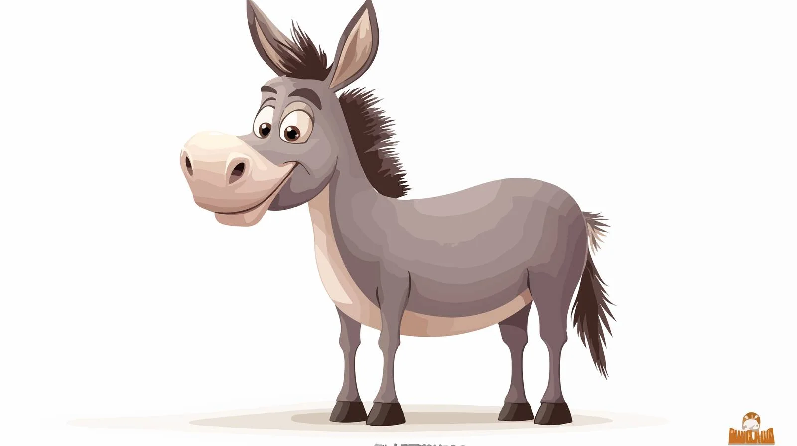 Funny Cartoon Donkey Vector Illustration — free download from Dotvec