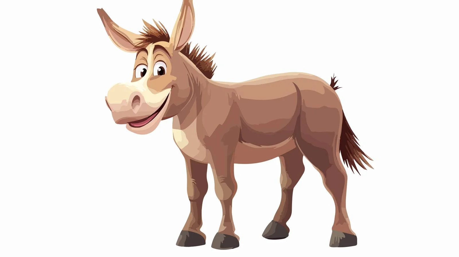Cartoon Donkey Vector Illustration — free download from Dotvec