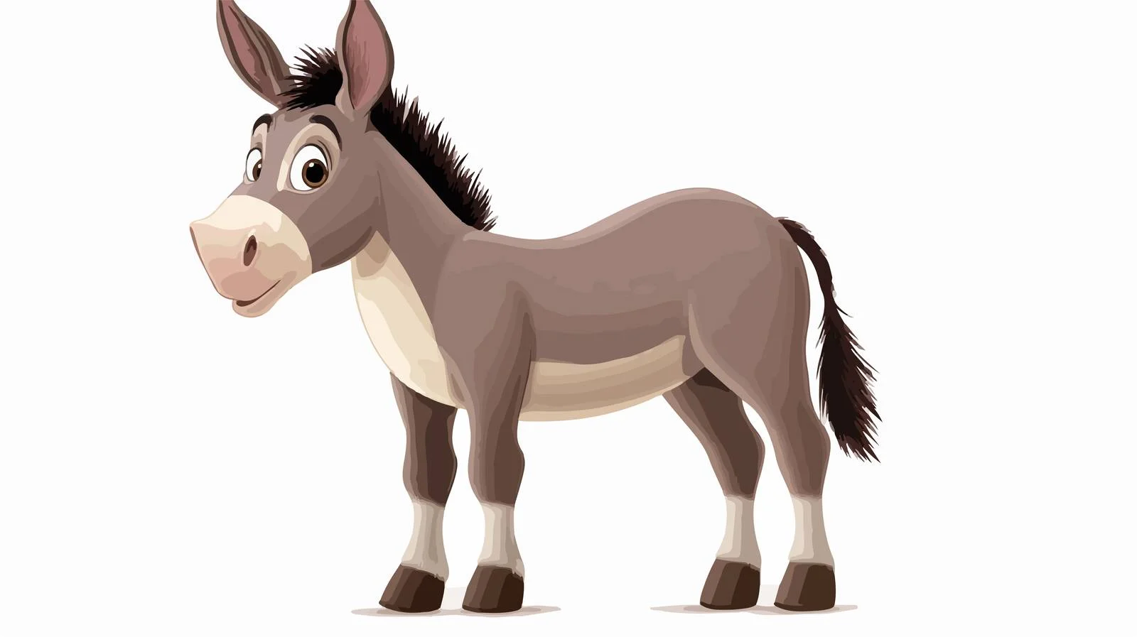 Cartoon Donkey Vector Illustration — free download from Dotvec