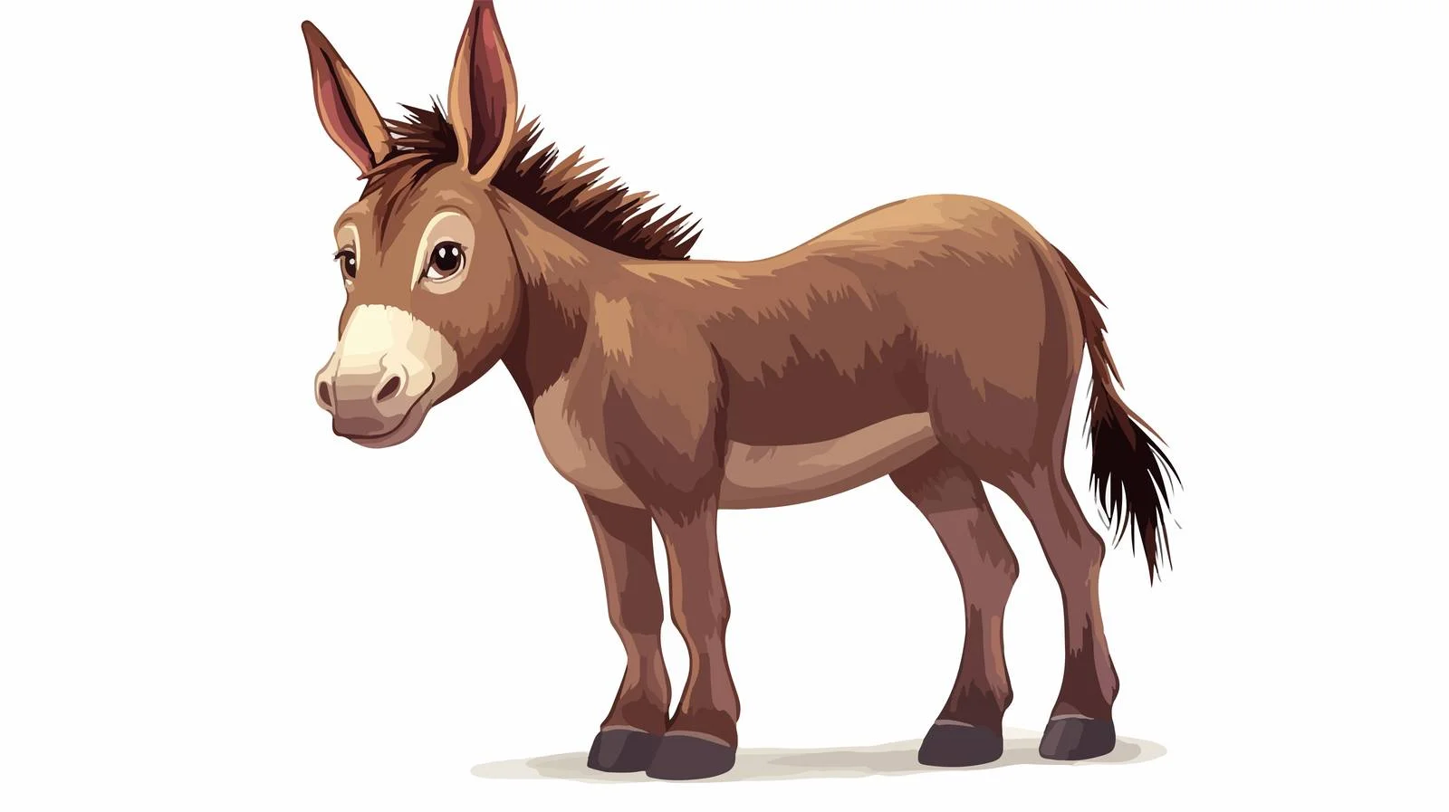 Cartoon Donkey Stock Vector Illustration — free download from Dotvec