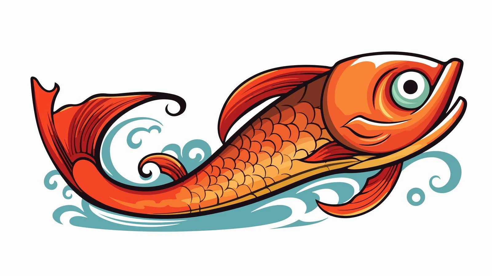 Illustration: Big Fish Hook Cartoon Vector — free download from Dotvec