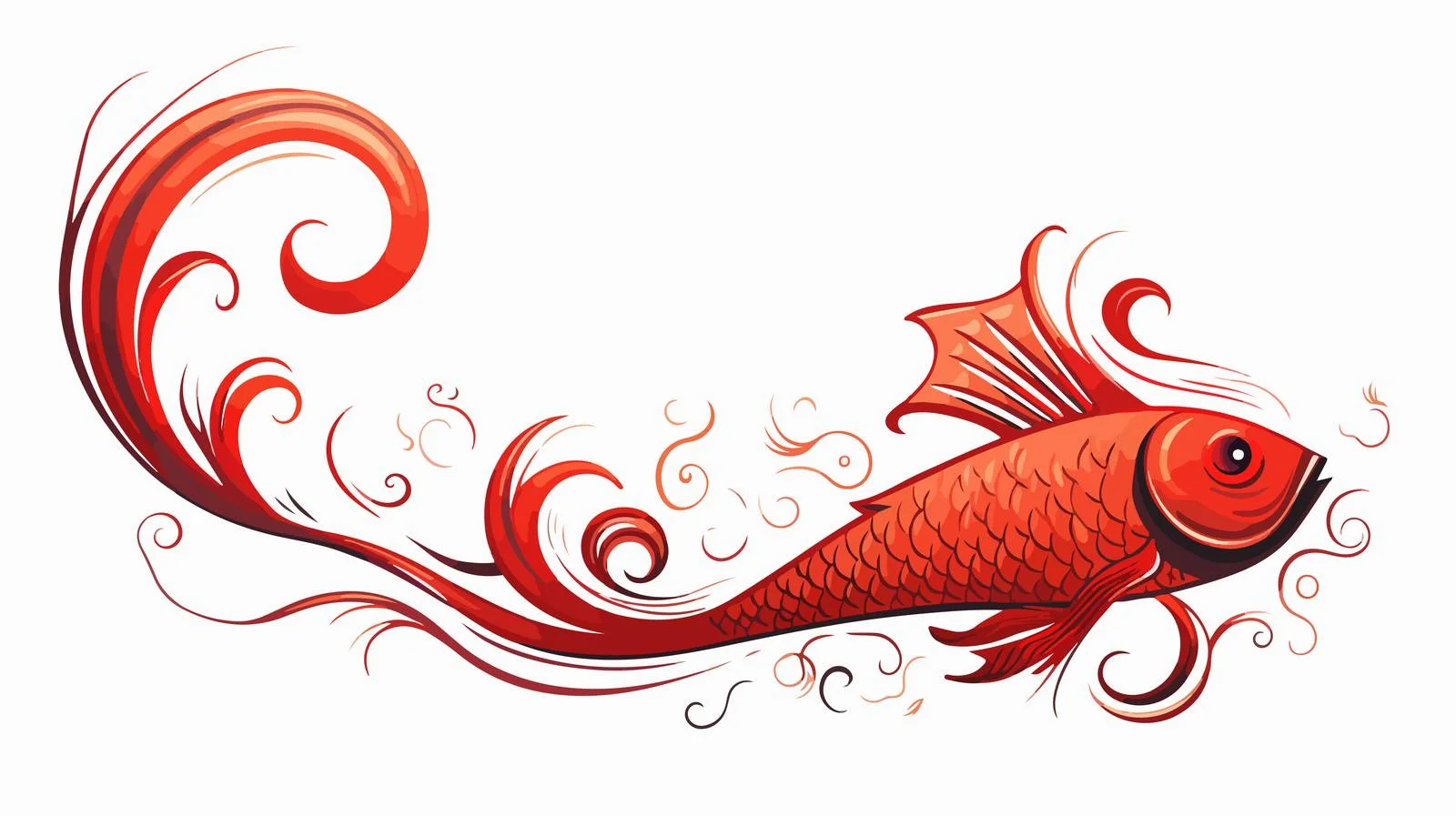 Whimsical Fish Hook Illustration — free download from Dotvec