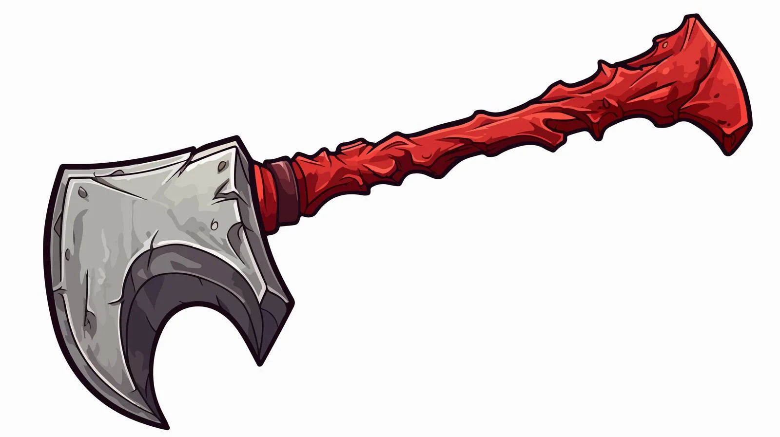 Cartoon Bloody Axe Illustration — free download from Dotvec