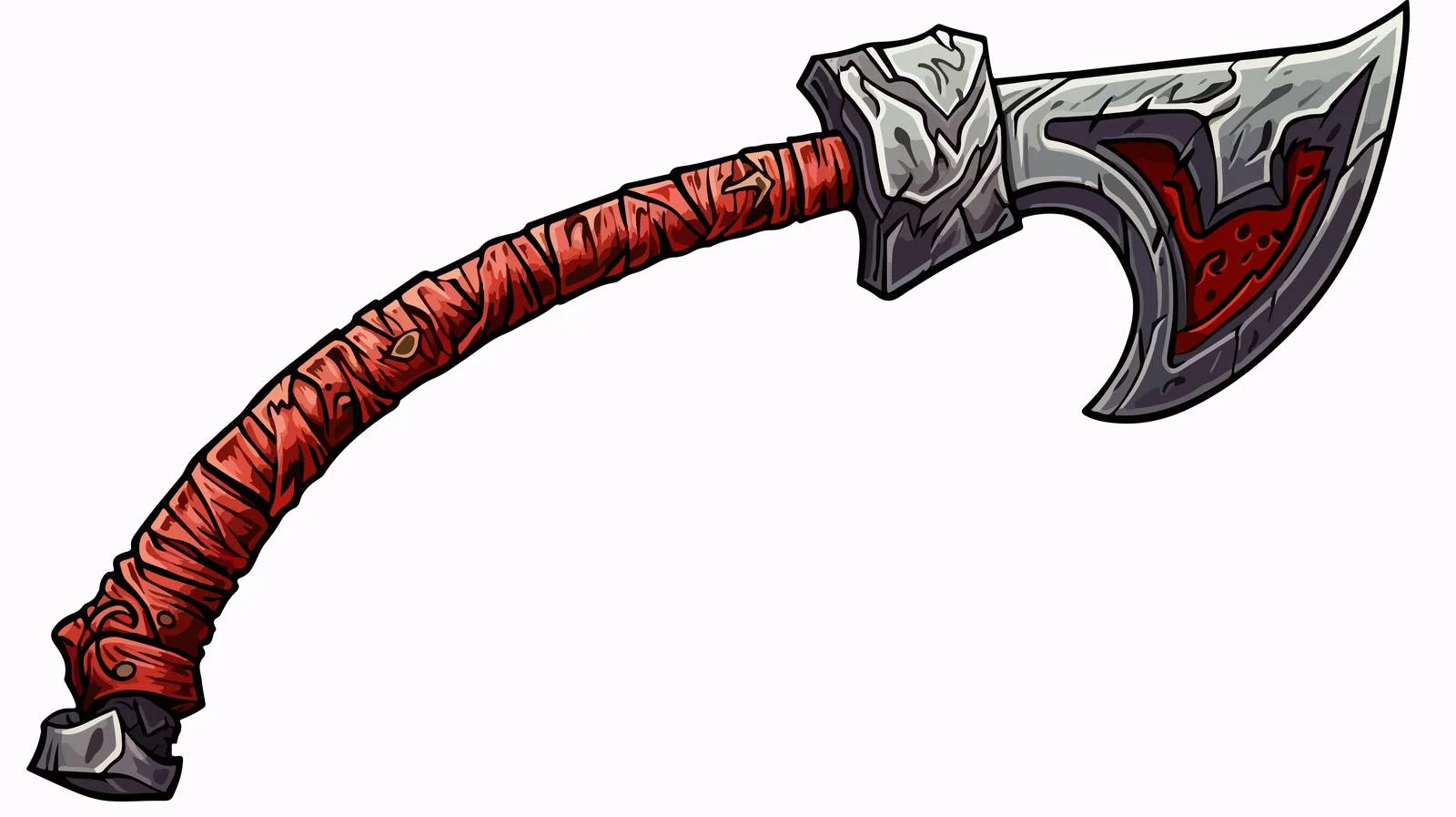Cartoon Bloody Axe Illustration — free download from Dotvec