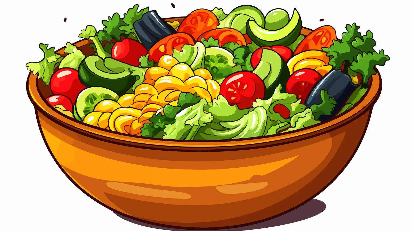 Illustrated Food Bowl — free download from Dotvec