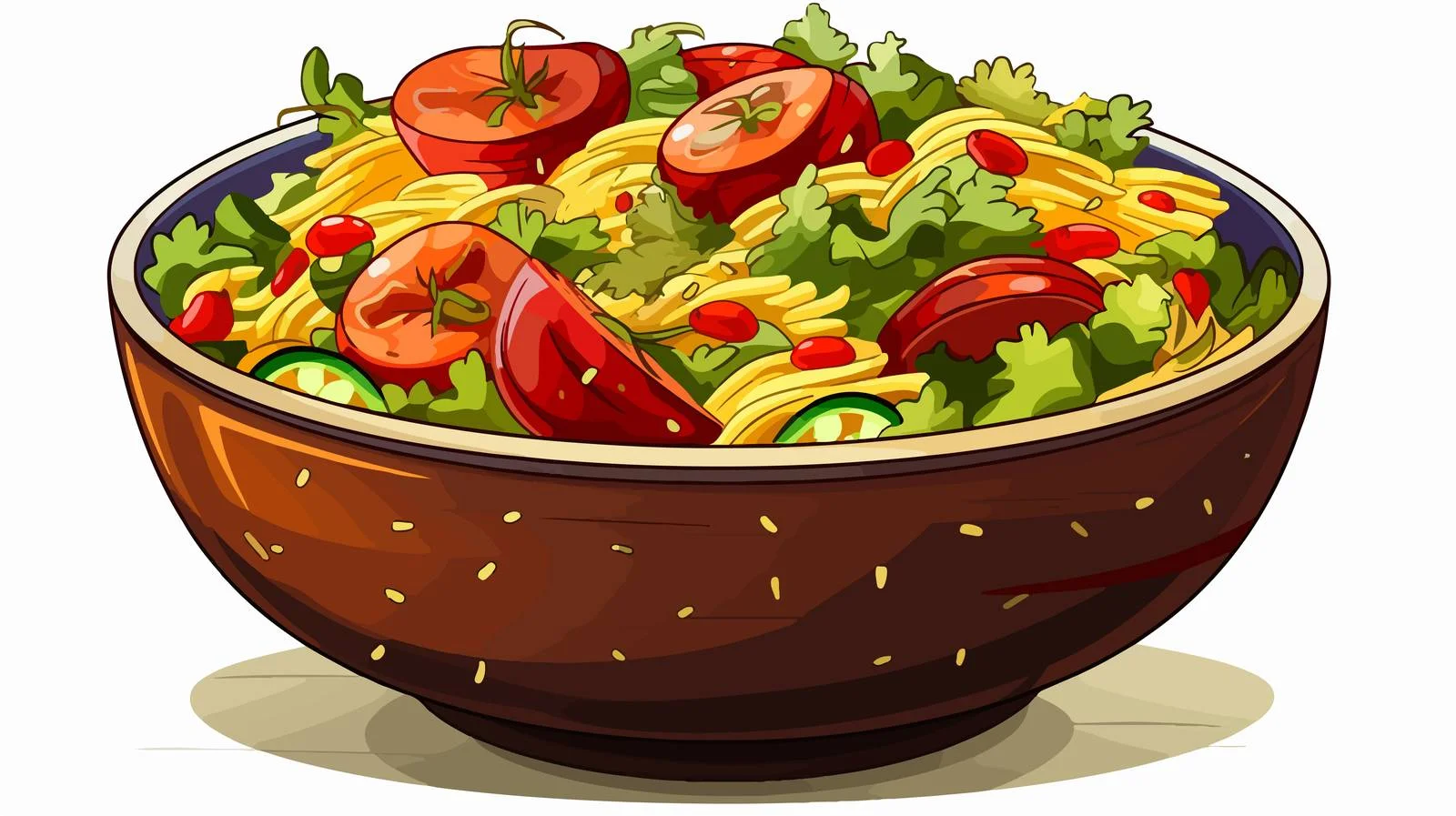 Whimsical Food Bowl Illustration — free download from Dotvec