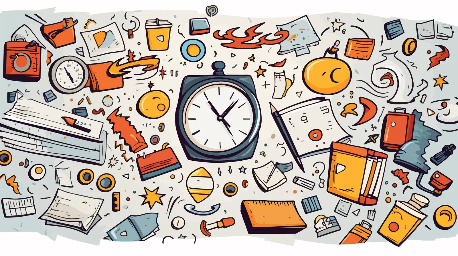 Business Documents Cartoon Doodle Illustration — free download from Dotvec