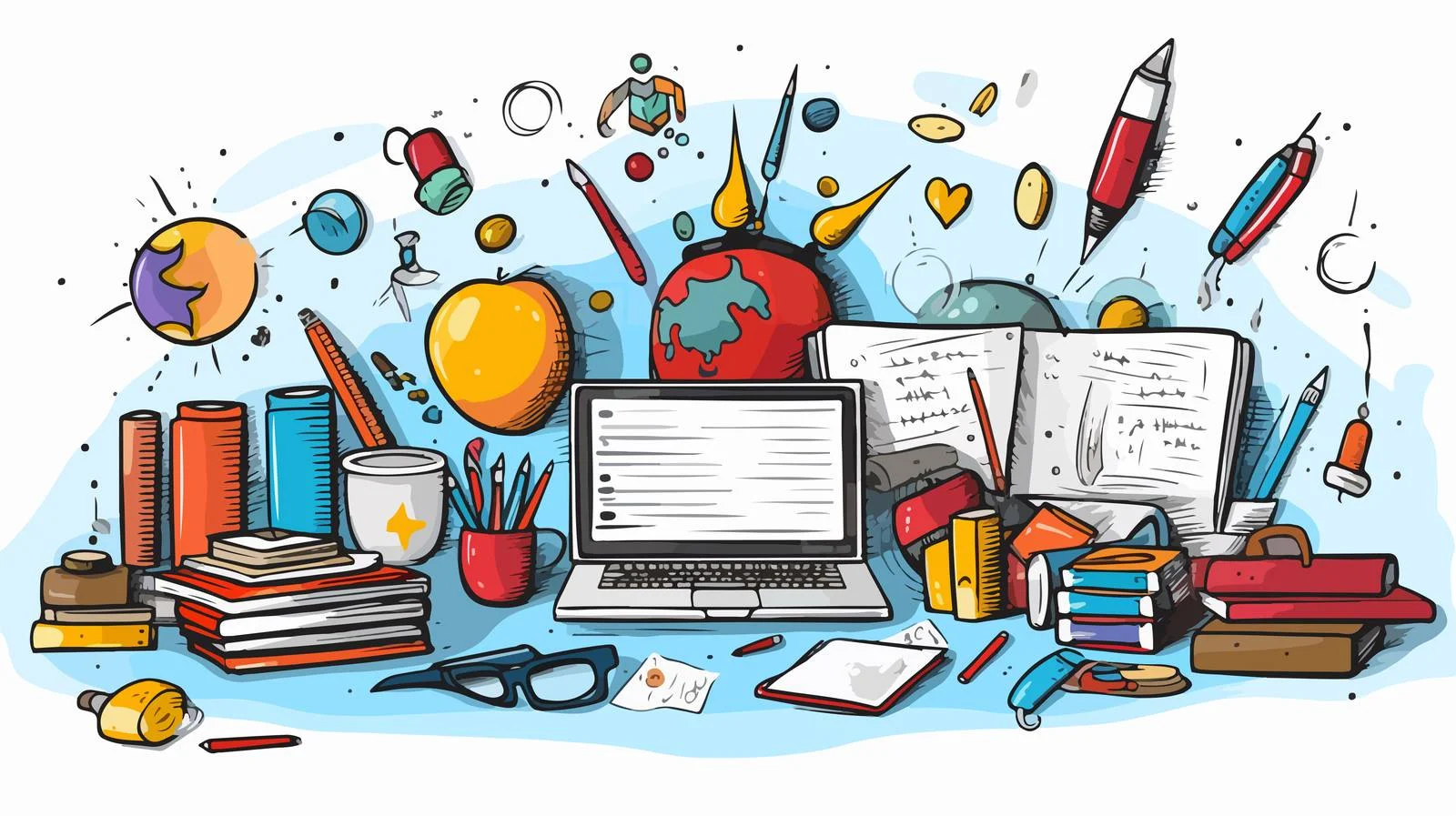 Cartoon Business Documents Illustration — free download from Dotvec