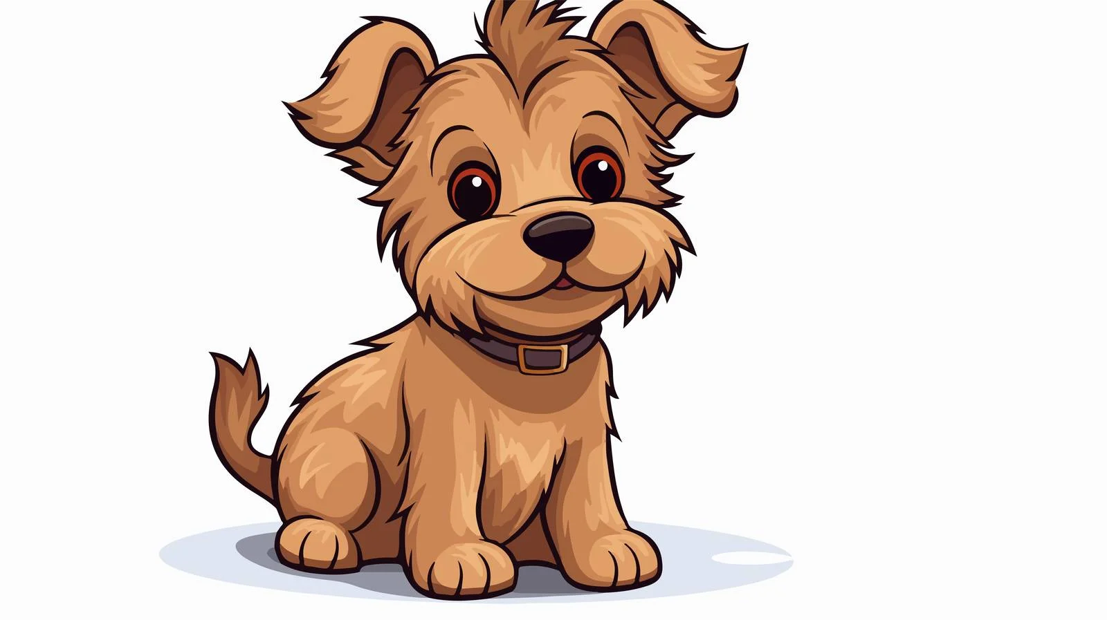 Calm Dog Cartoon Vector Illustration — free download from Dotvec