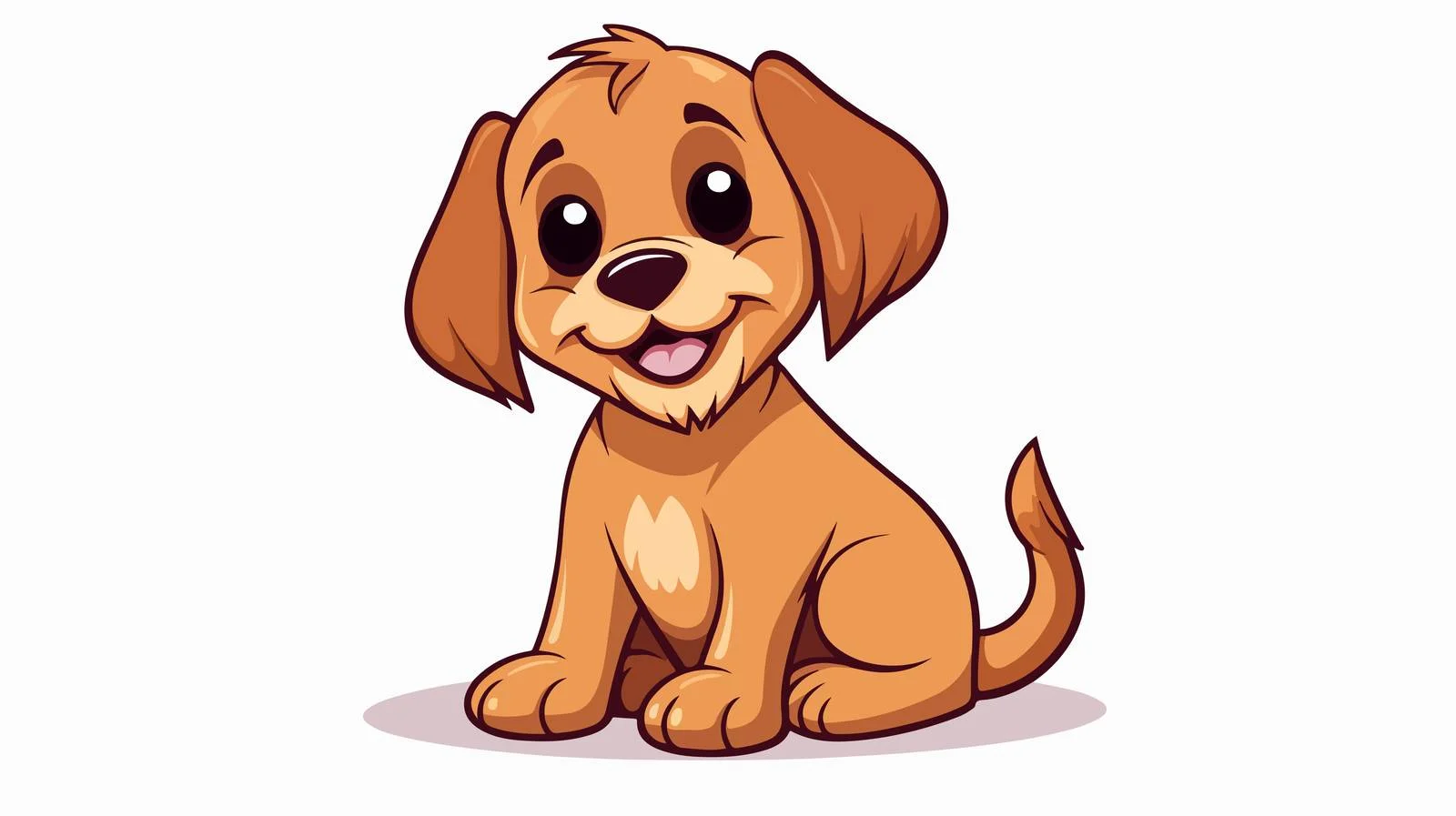 Calm Dog Cartoon Vector Illustration — free download from Dotvec