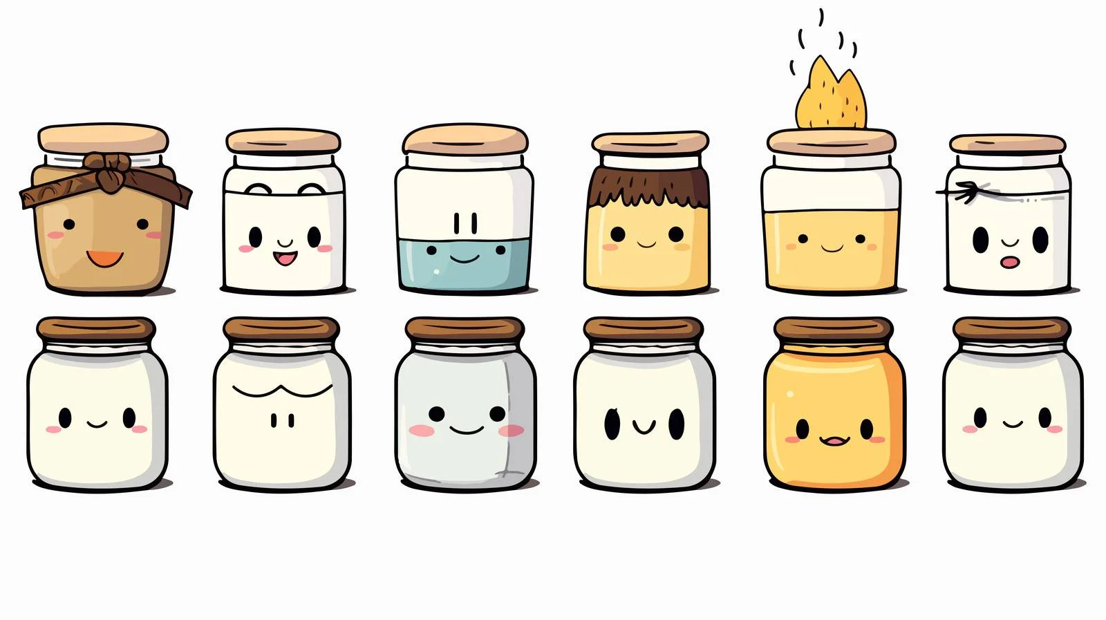 Whimsical Candle in Jar Vector Illustration — free download from Dotvec
