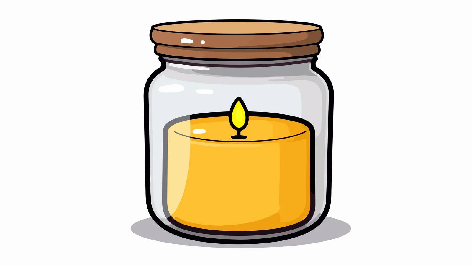Cartoon Candle in Jar Vector Illustration — free download from Dotvec