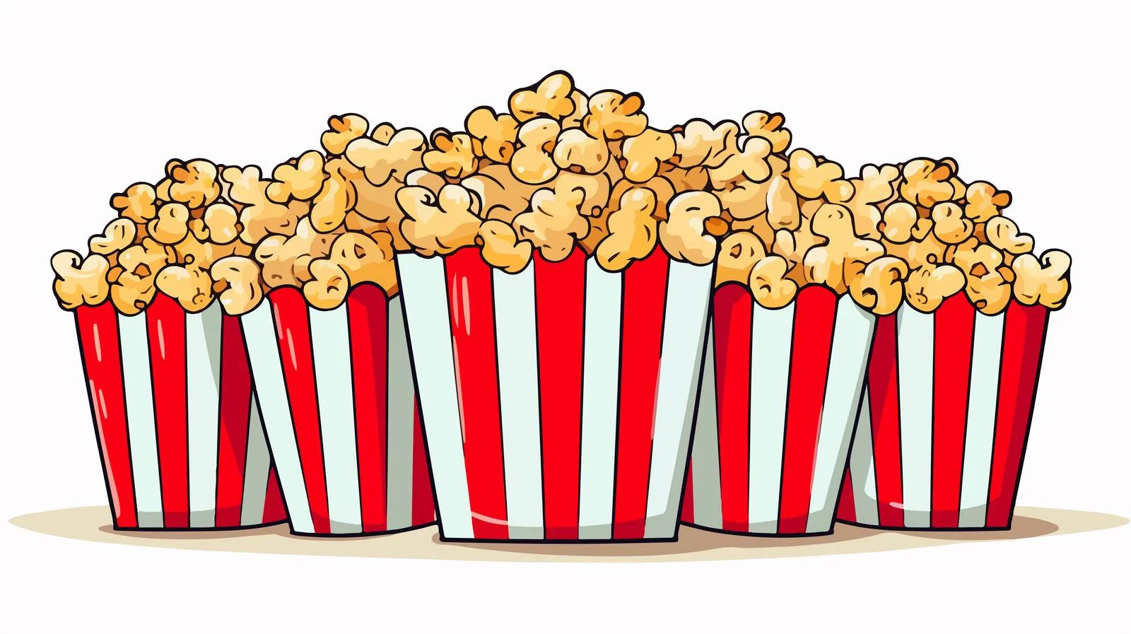 Cinema Popcorn Cartoon Doodle Vector Illustration — free download from Dotvec