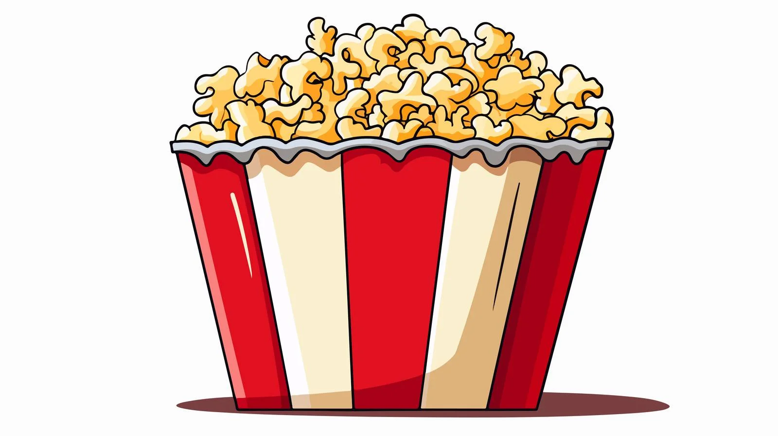 Cinema Popcorn Cartoon Doodle Vector Illustration — free download from Dotvec