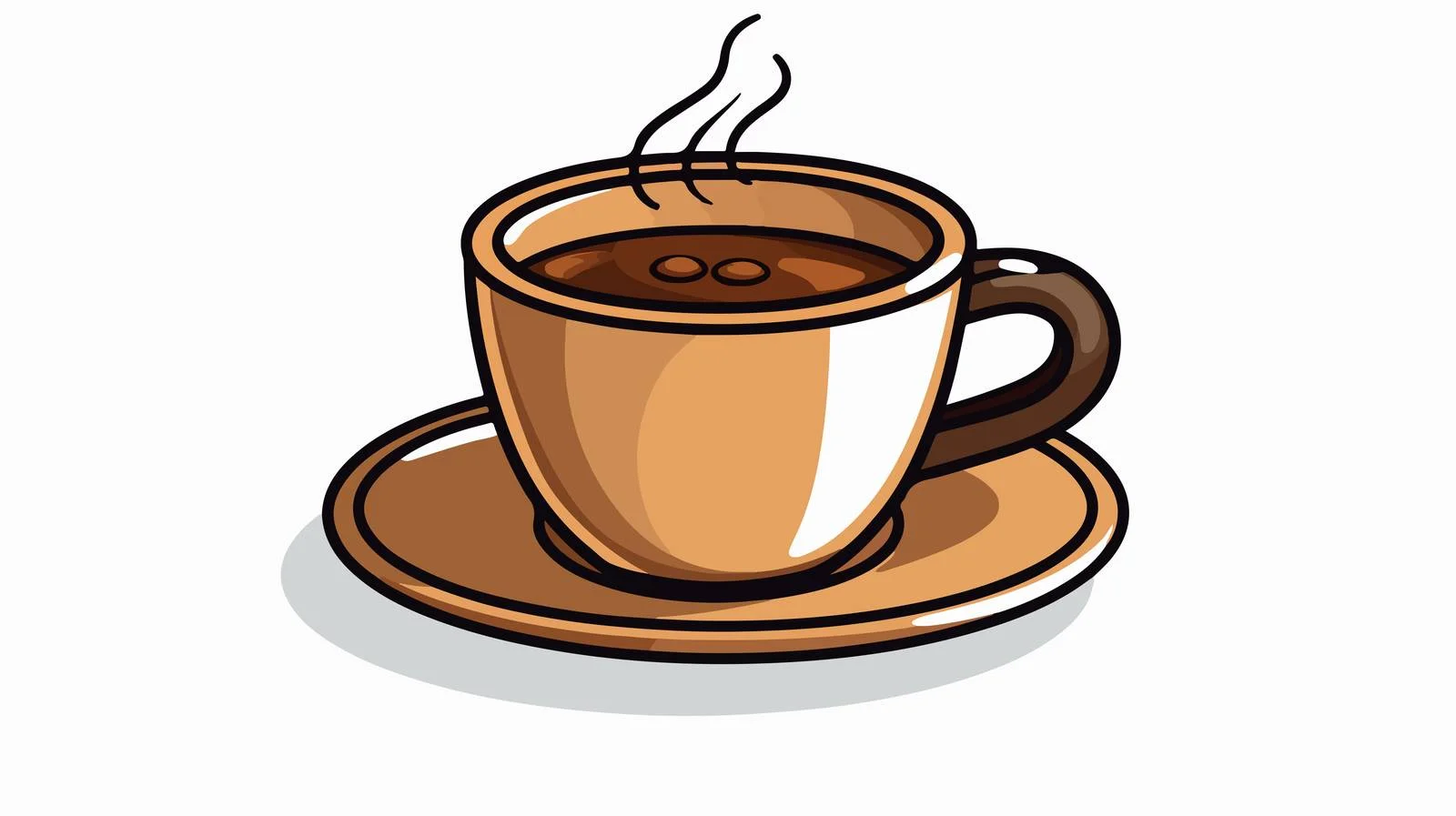 Cartoon Coffee Cup Vector Illustration — free download from Dotvec