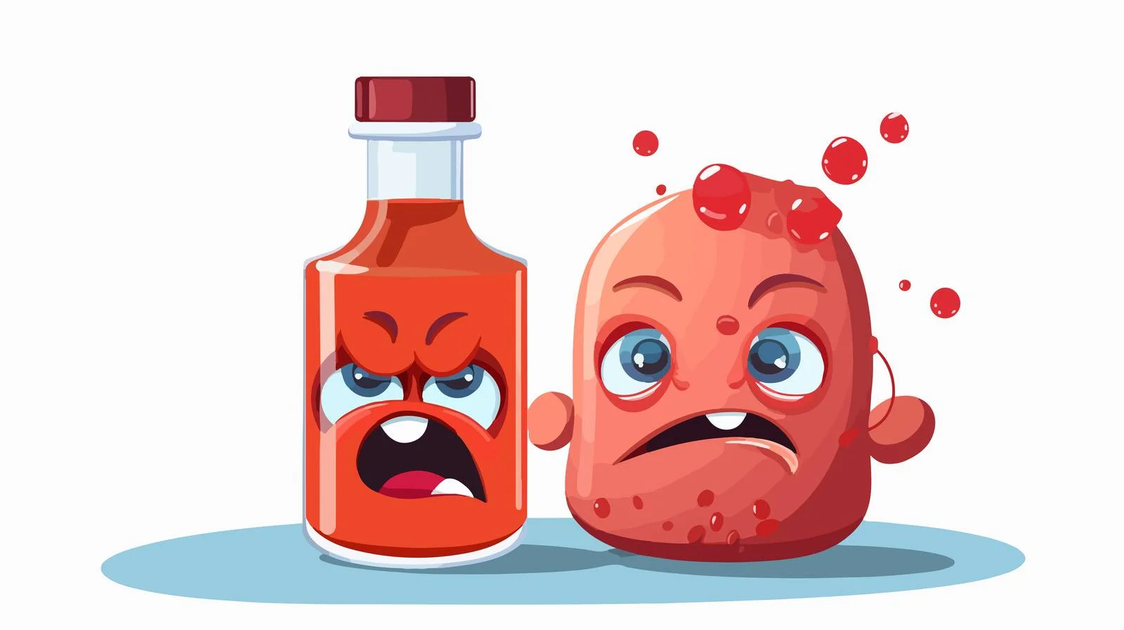 Cartoon Cough Syrup Illustration — free download from Dotvec